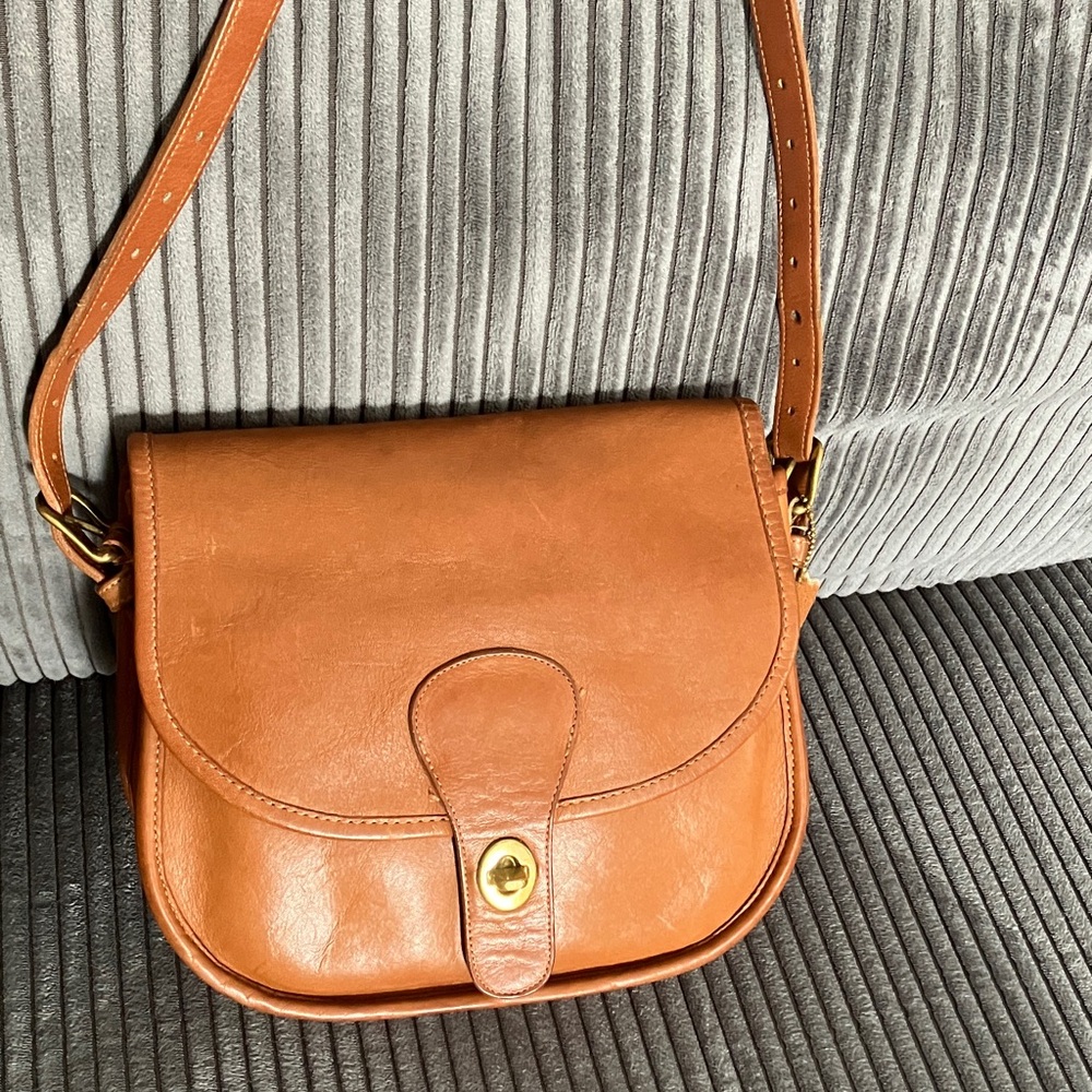Coach Saddlery Bag 9535 Tan Leather NYC